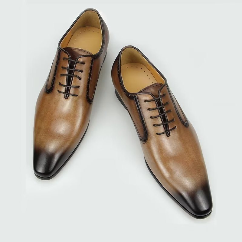 Formelle Herresko Elegante Ekte Skinn Brogue-bryllupsko - Brun