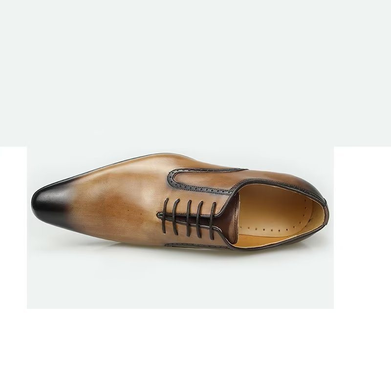 Formelle Herresko Elegante Ekte Skinn Brogue-bryllupsko - Brun