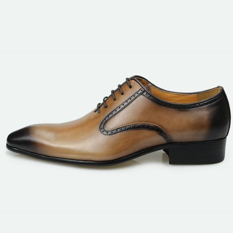 Formelle Herresko Elegante Ekte Skinn Brogue-bryllupsko - Brun