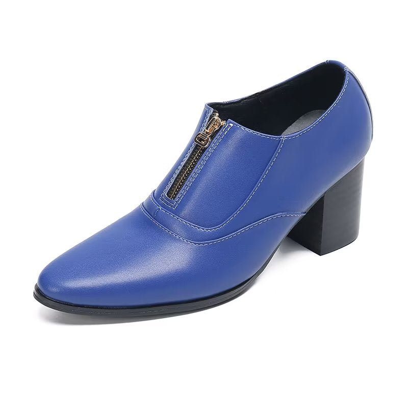 Formelle Herresko Elegante Ekte Skinn-slip-on-kjolesko - Blå