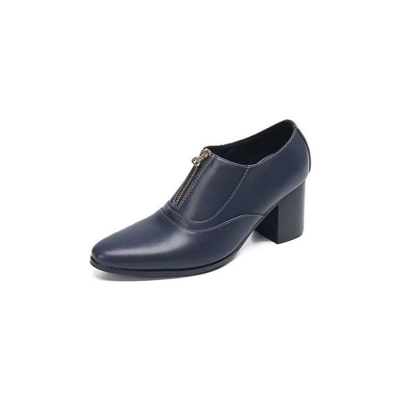 Formelle Herresko Elegante Ekte Skinn-slip-on-kjolesko - Marine