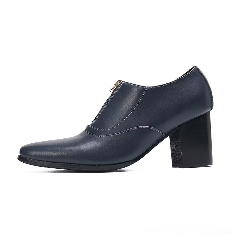 Formelle Herresko Elegante Ekte Skinn-slip-on-kjolesko - Marine