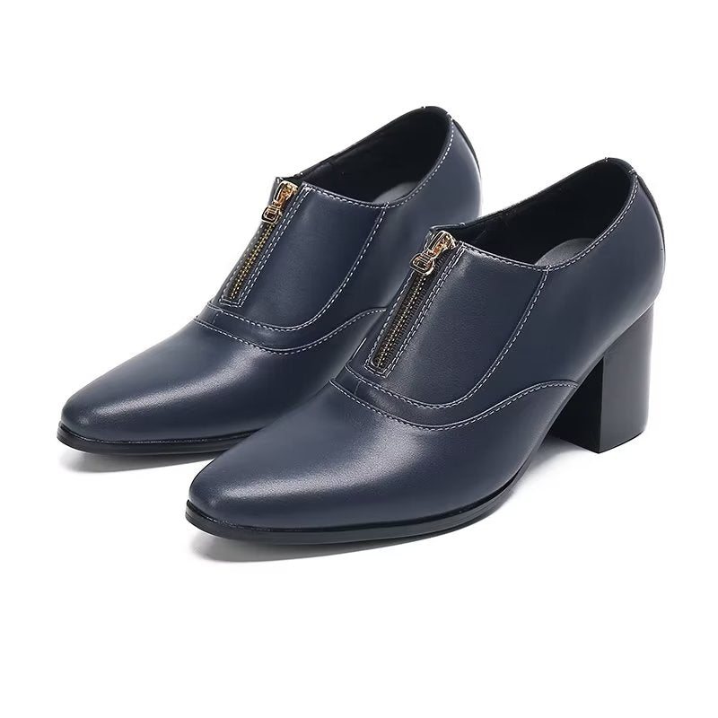 Formelle Herresko Elegante Ekte Skinn-slip-on-kjolesko - Marine