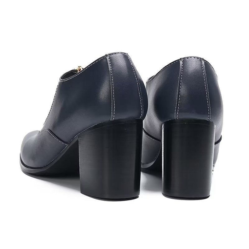 Formelle Herresko Elegante Ekte Skinn-slip-on-kjolesko - Marine