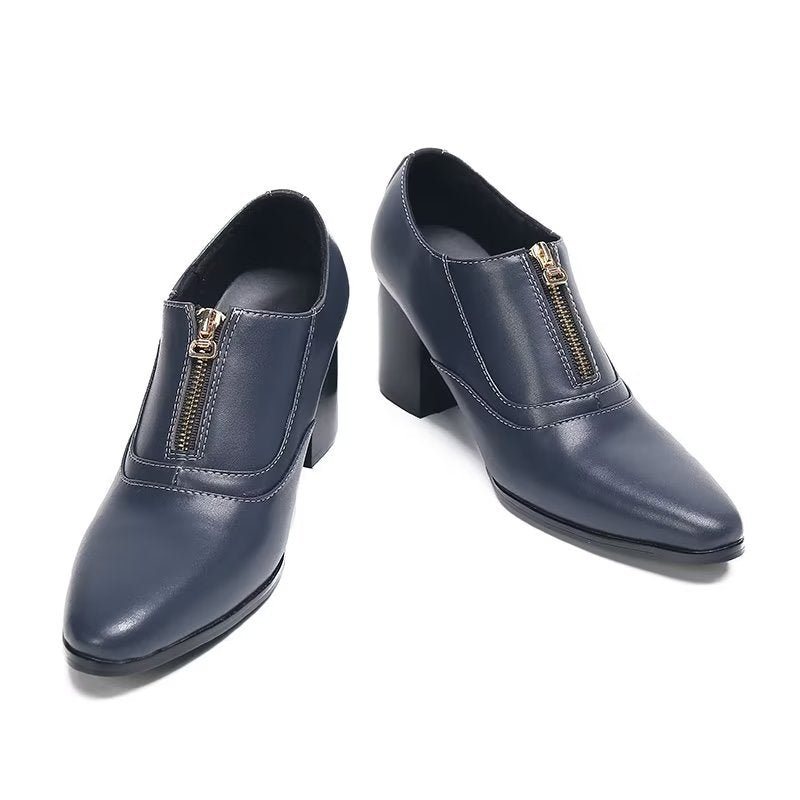 Formelle Herresko Elegante Ekte Skinn-slip-on-kjolesko - Marine