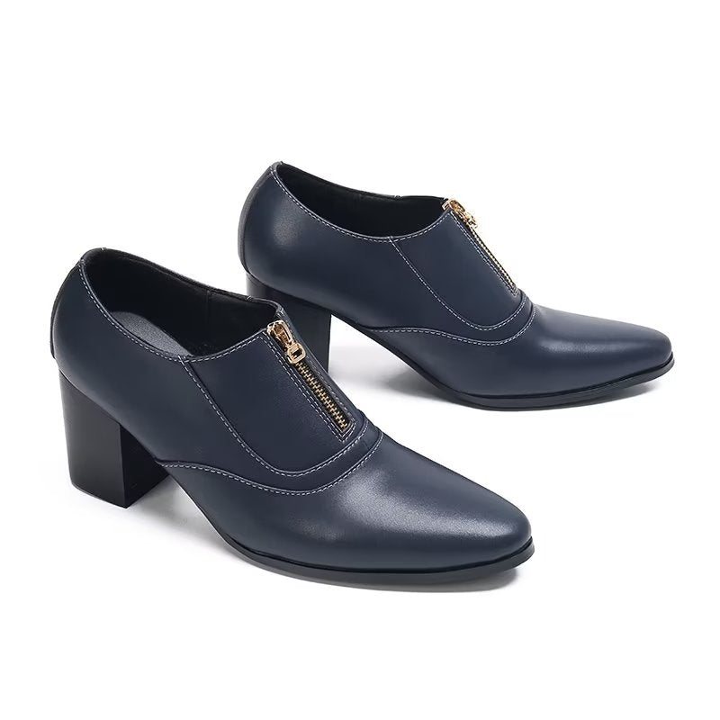 Formelle Herresko Elegante Ekte Skinn-slip-on-kjolesko - Marine