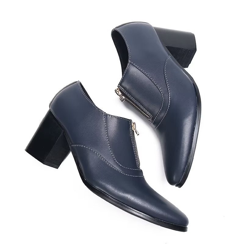 Formelle Herresko Elegante Ekte Skinn-slip-on-kjolesko - Marine