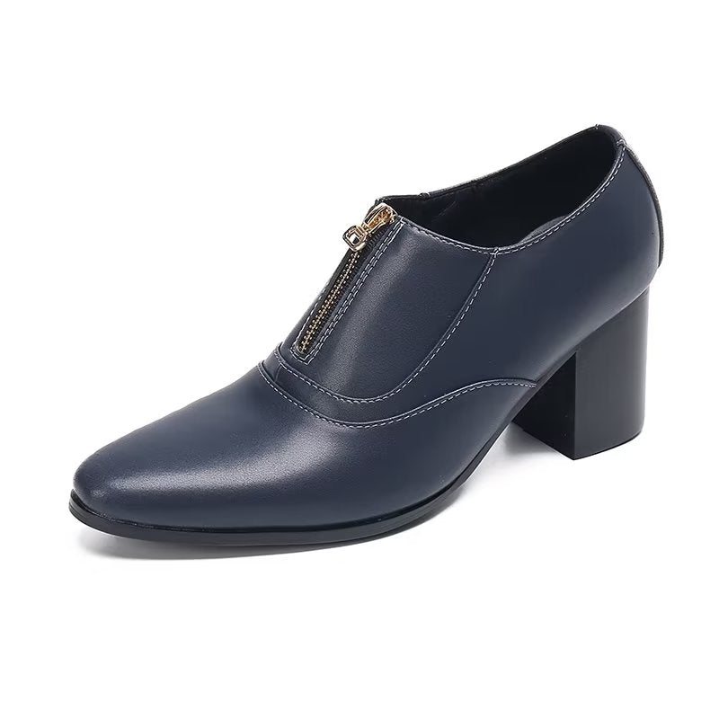 Formelle Herresko Elegante Ekte Skinn-slip-on-kjolesko - Marine