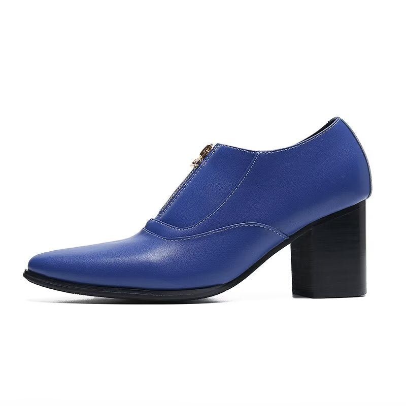 Formelle Herresko Elegante Ekte Skinn-slip-on-kjolesko - Blå