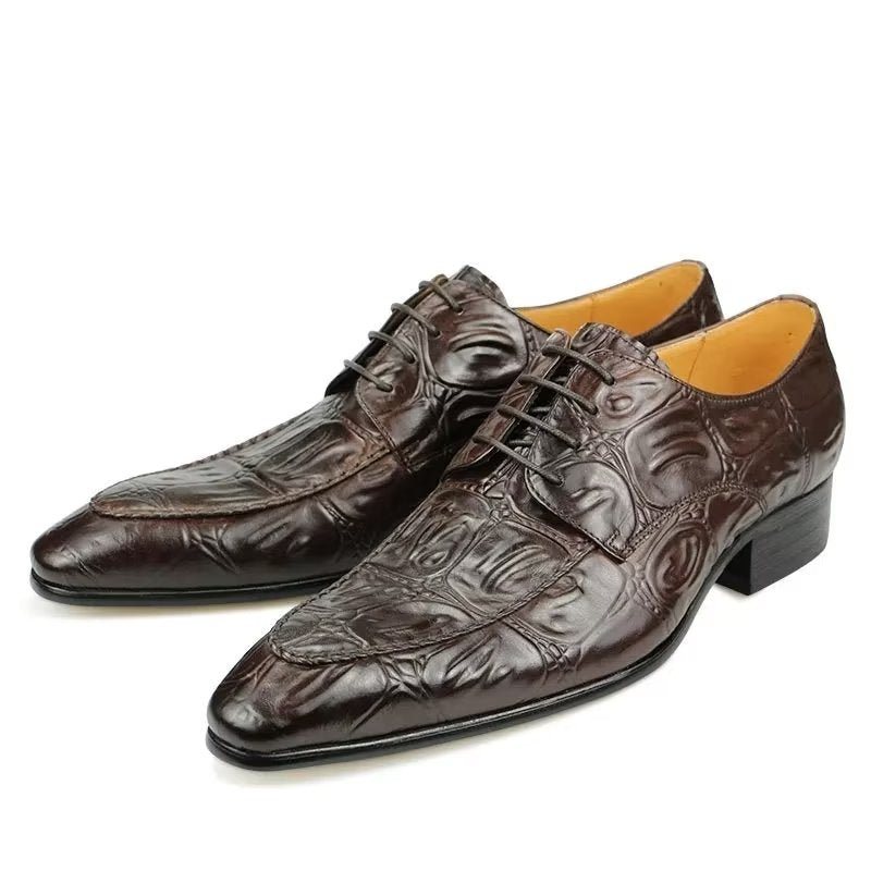 Formelle Herresko Elegante Skreddersydde Bryllupssko I Brogue-skinn - Kaffe