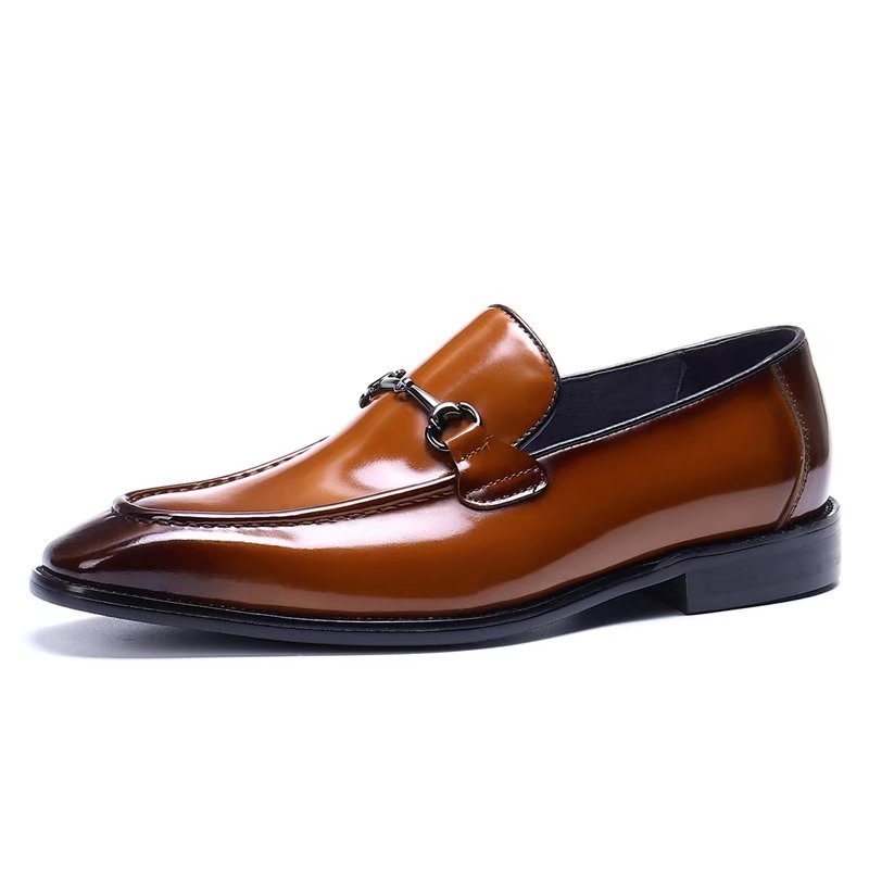 Formelle Herresko Elegante Slip-on Skinnkjolesko - Kaffe