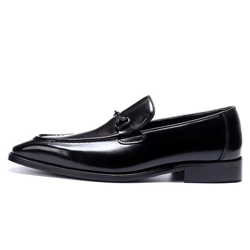 Formelle Herresko Elegante Slip-on Skinnkjolesko - Sort