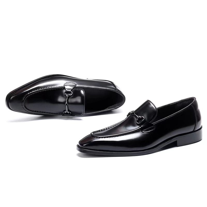 Formelle Herresko Elegante Slip-on Skinnkjolesko - Sort