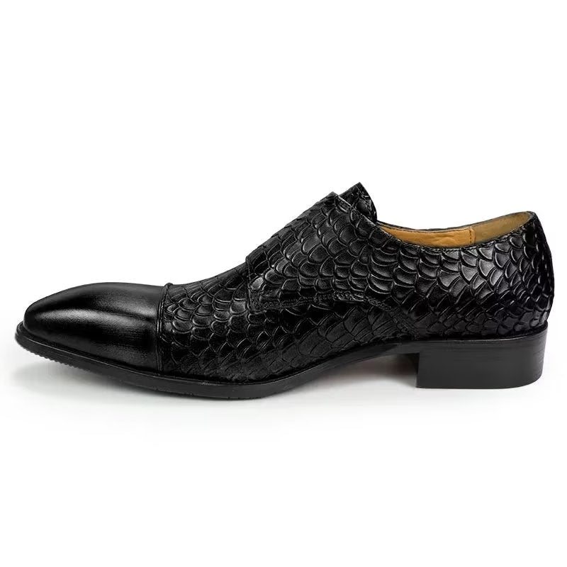 Formelle Herresko Elegante Tilpassede Brogue-bryllupssko I Skinn - Svart