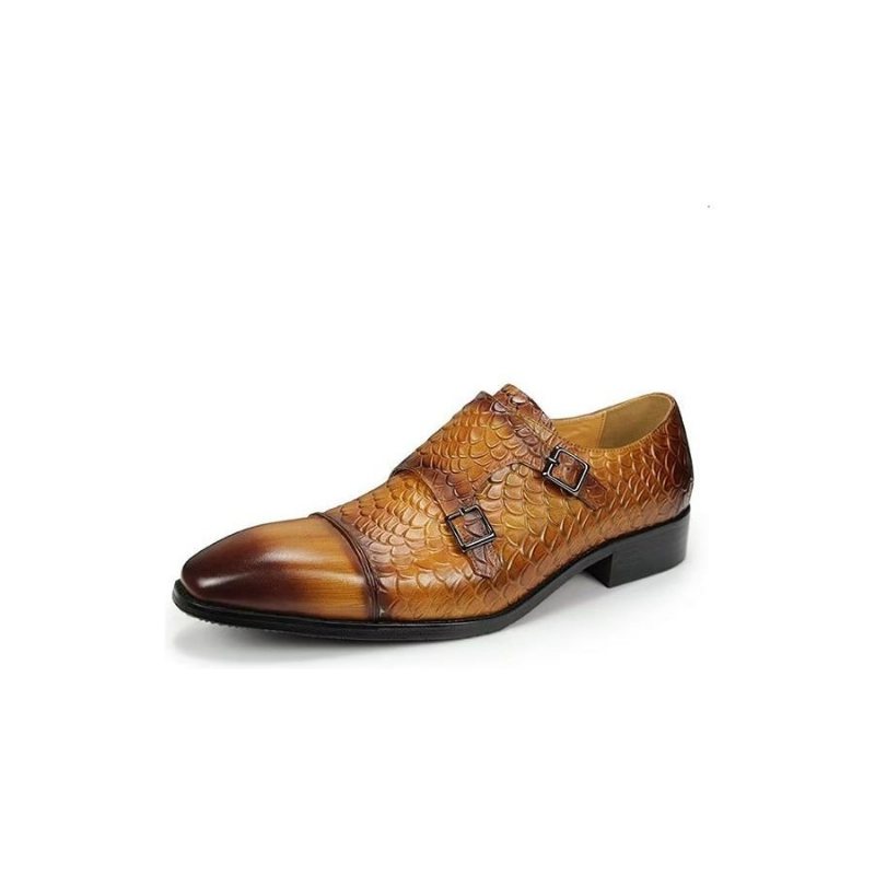 Formelle Herresko Elegante Tilpassede Brogue-bryllupssko I Skinn - Brun