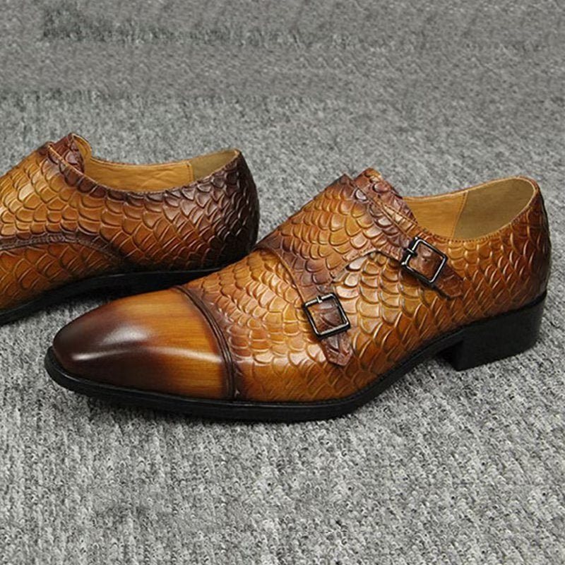 Formelle Herresko Elegante Tilpassede Brogue-bryllupssko I Skinn - Brun