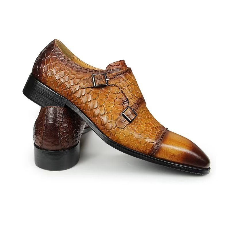 Formelle Herresko Elegante Tilpassede Brogue-bryllupssko I Skinn - Brun