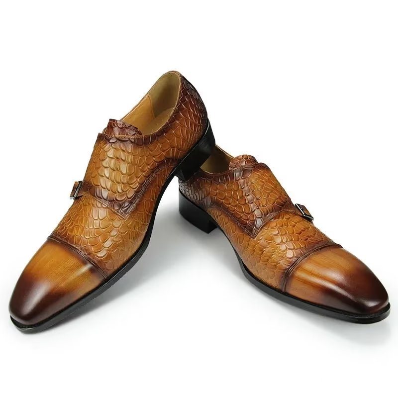 Formelle Herresko Elegante Tilpassede Brogue-bryllupssko I Skinn - Brun