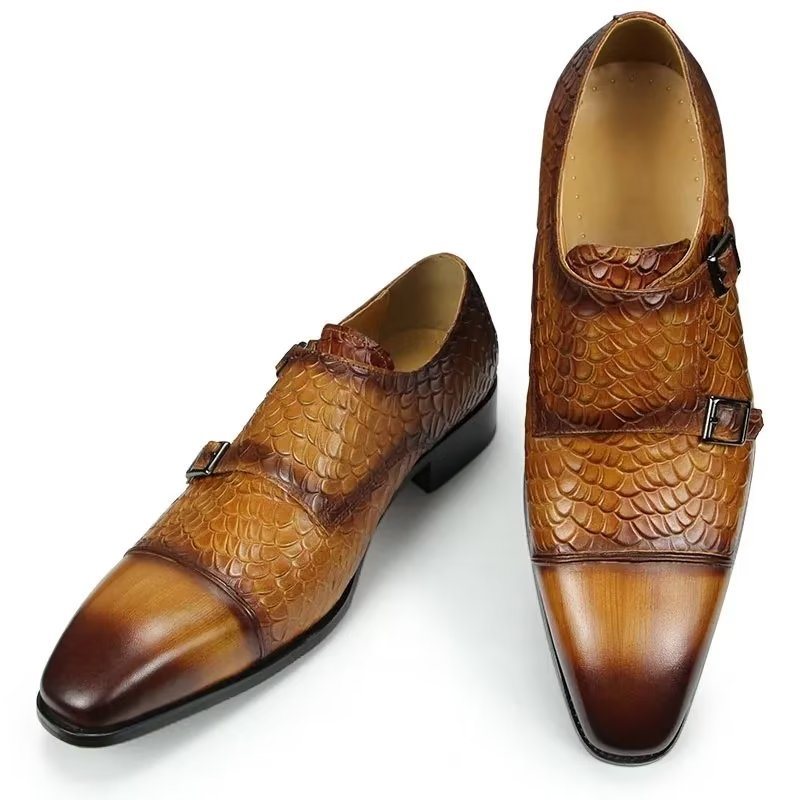 Formelle Herresko Elegante Tilpassede Brogue-bryllupssko I Skinn - Brun