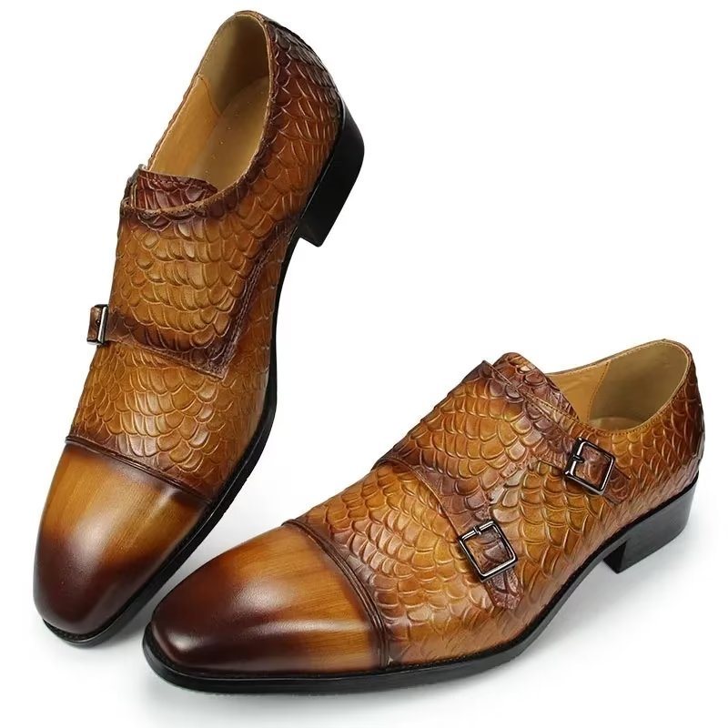 Formelle Herresko Elegante Tilpassede Brogue-bryllupssko I Skinn - Brun