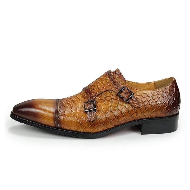 Formelle Herresko Elegante Tilpassede Brogue-bryllupssko I Skinn - Brun