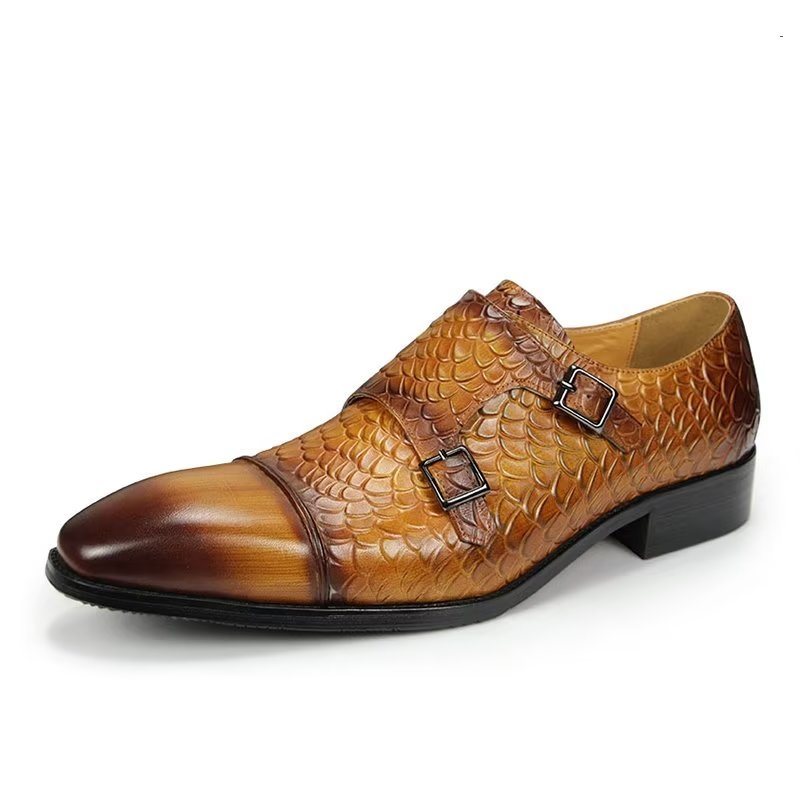 Formelle Herresko Elegante Tilpassede Brogue-bryllupssko I Skinn - Brun