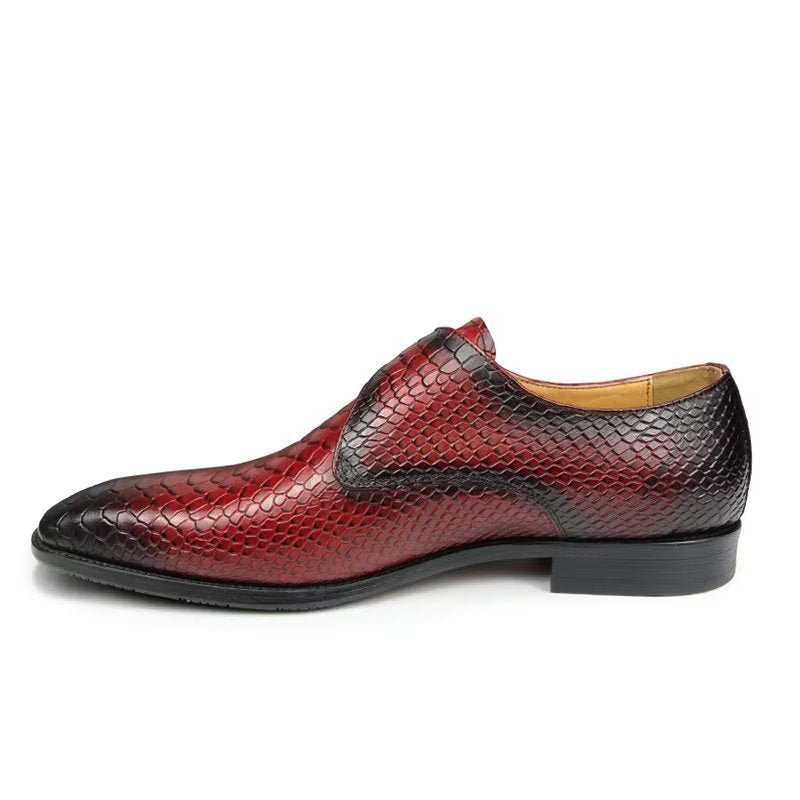 Formelle Herresko Elegante Tilpassede Spenne Brogue Skinnbryllupsko - Rød