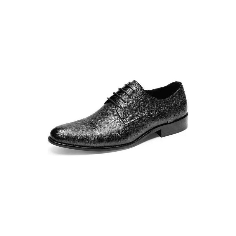 Formelle Herresko Exotic Texture Derbies Dress Sko - Svart