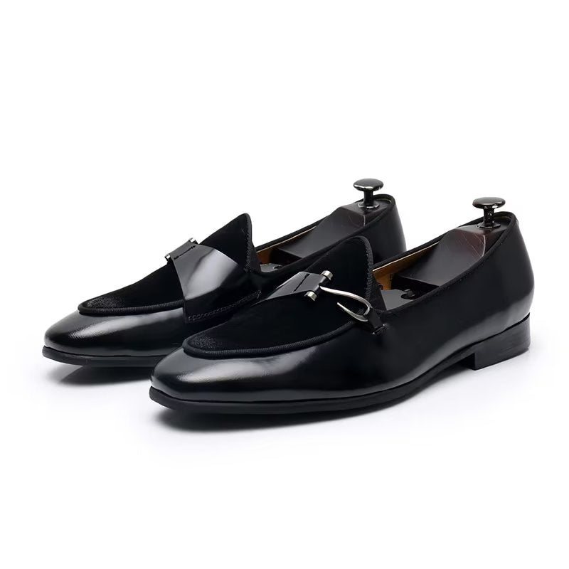 Formelle Herresko Klassiske Brogue Slip-ons - Svart