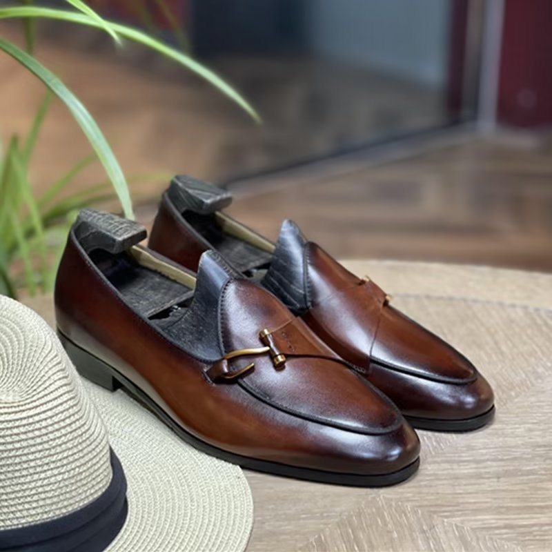 Formelle Herresko Klassiske Brogue Slip-ons - Brun