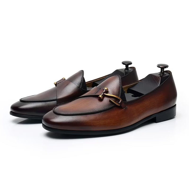 Formelle Herresko Klassiske Brogue Slip-ons - Brun