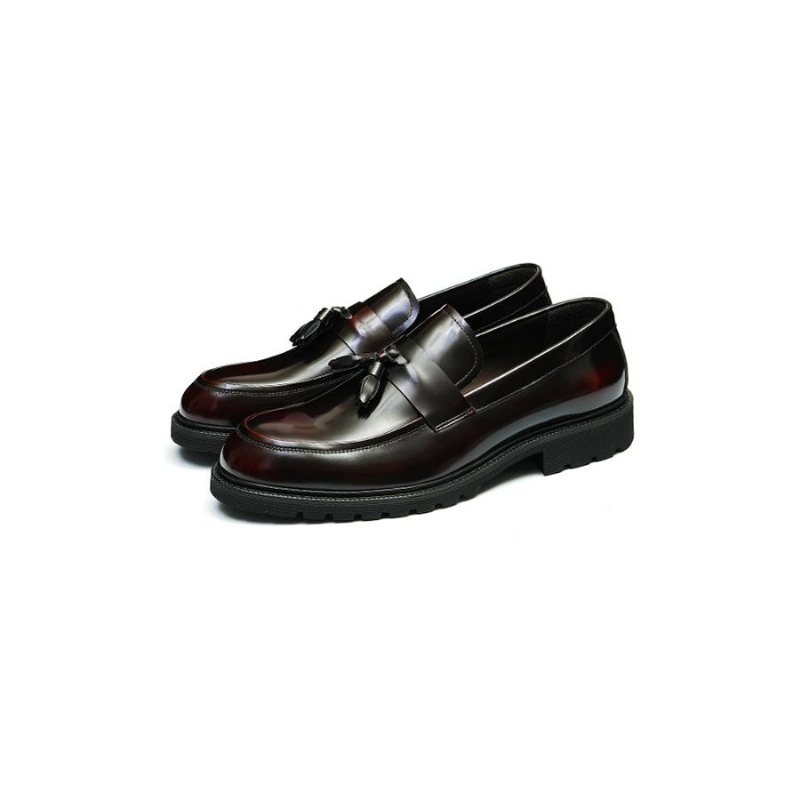 Formelle Herresko Klassiske Slip-on Tassel Loafers - Burgund