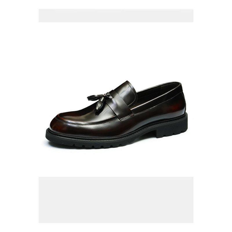 Formelle Herresko Klassiske Slip-on Tassel Loafers - Burgund