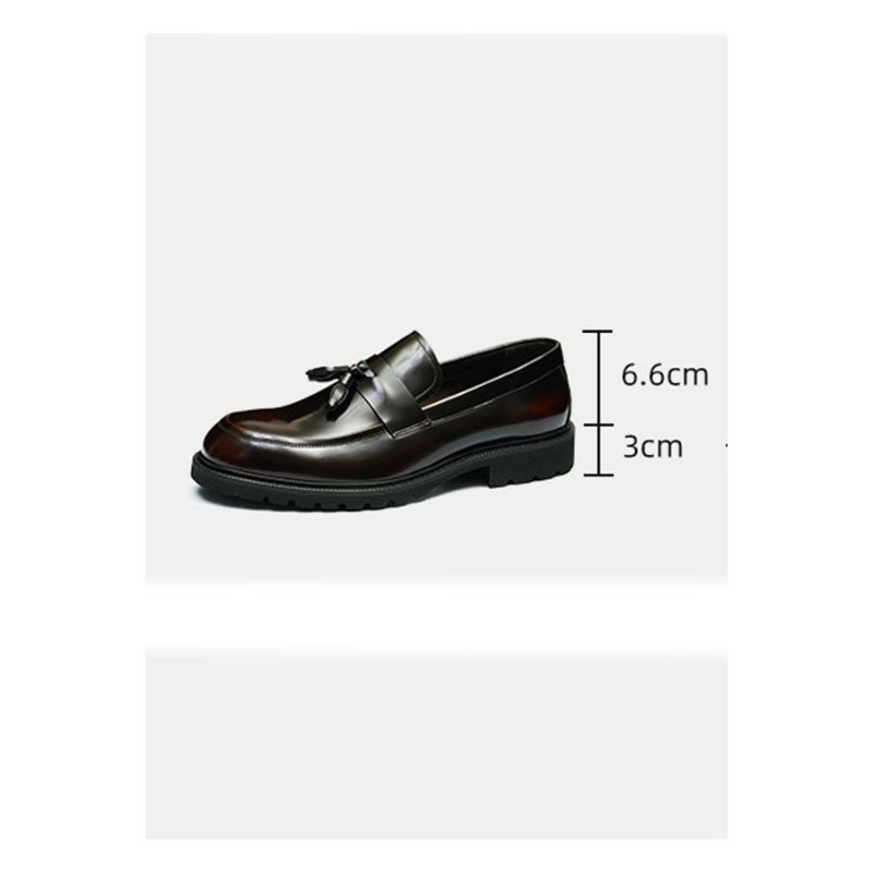 Formelle Herresko Klassiske Slip-on Tassel Loafers - Burgund