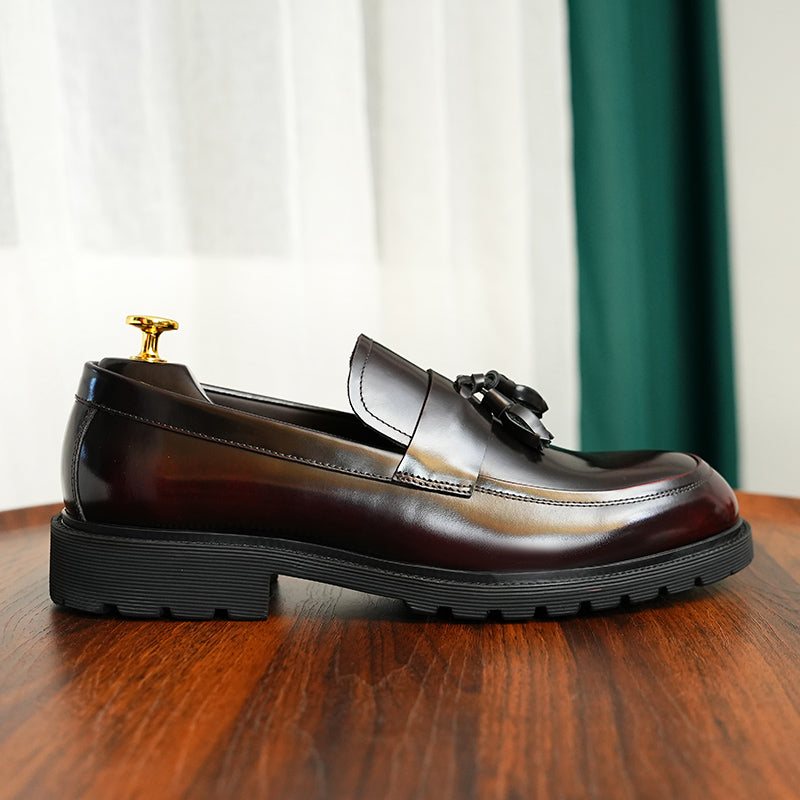 Formelle Herresko Klassiske Slip-on Tassel Loafers - Burgund