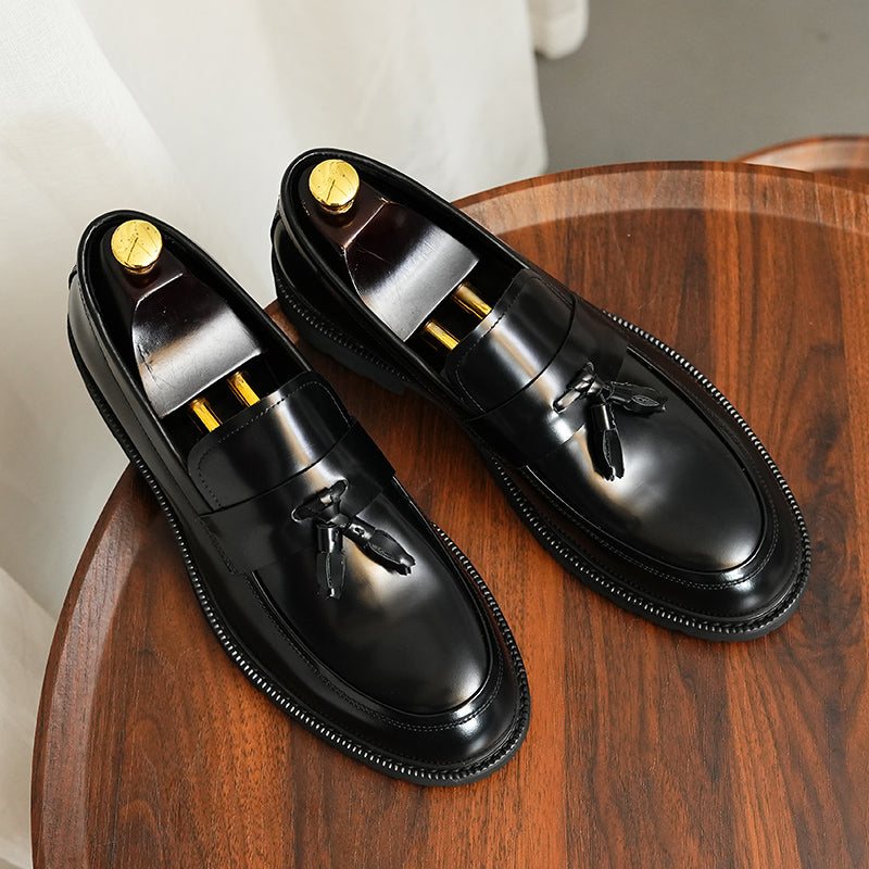 Formelle Herresko Klassiske Slip-on Tassel Loafers - Sort