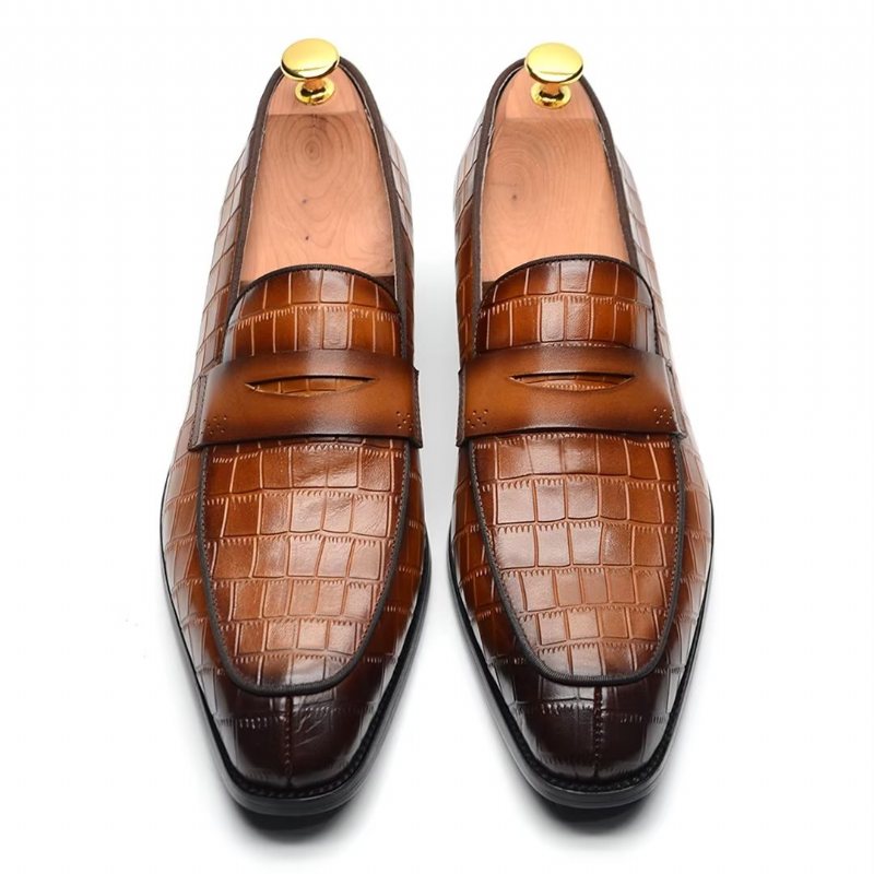 Formelle Herresko Moderne Slip-on Elegance Dress Shoes - Brun