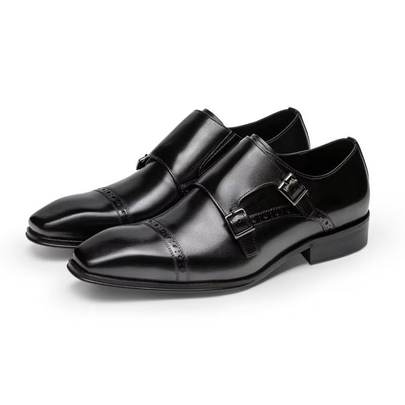 Formelle Herresko Monkstraps Dress Sko - Svart