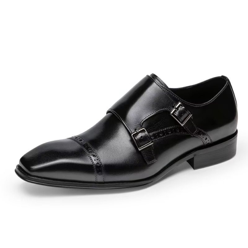 Formelle Herresko Monkstraps Dress Sko - Svart