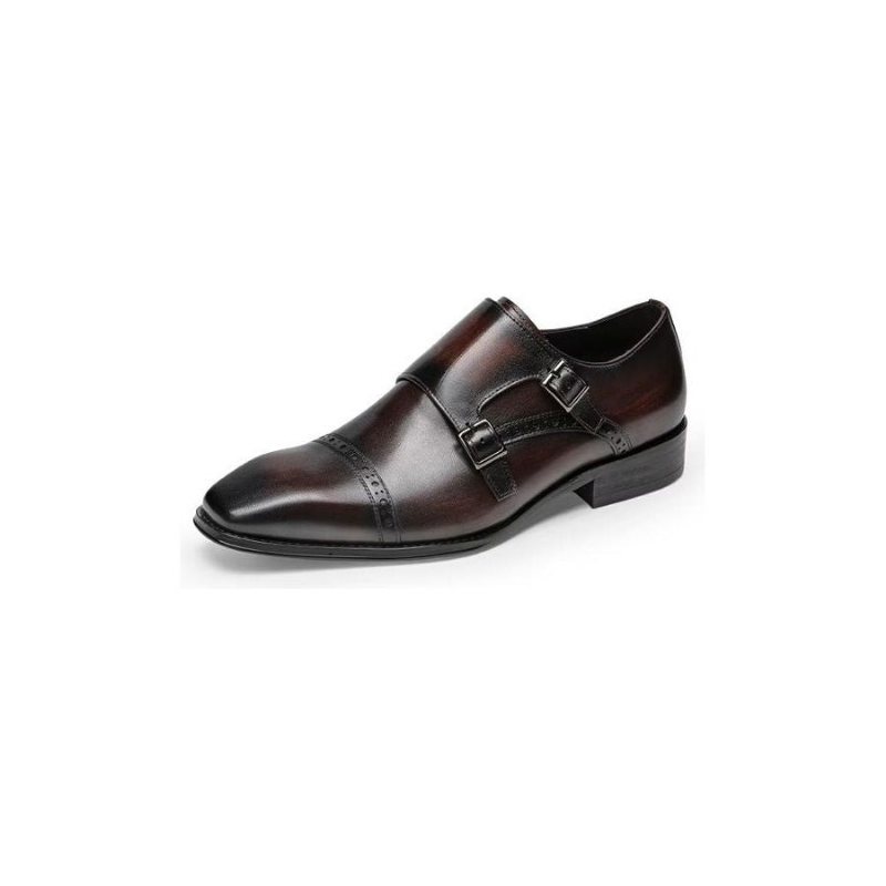 Formelle Herresko Monkstraps Dress Sko - Kaffe