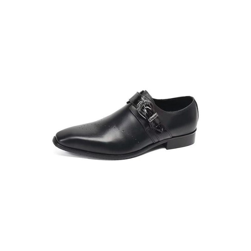 Formelle Herresko Monkstraps Elegante Slip-ons Med Ekte Lær