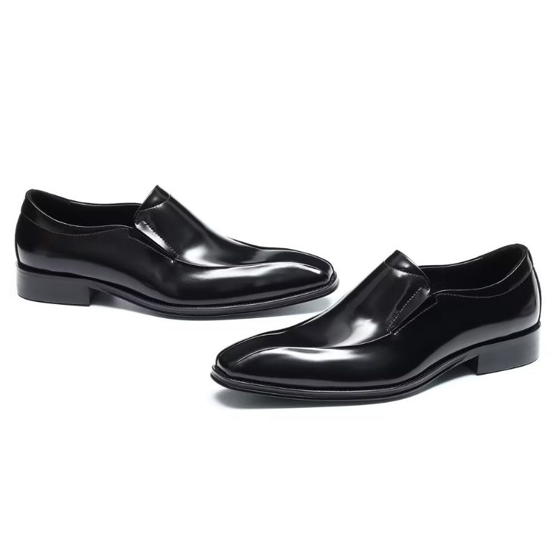 Formelle Herresko Overdådige Luksuriøse Slip-on Brogue Dress Sko - Sort