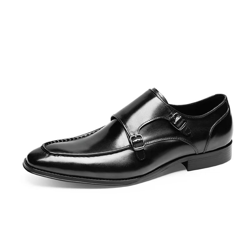 Formelle Herresko Raffinert Kuskinn Slip-on Monkstraps - Svart