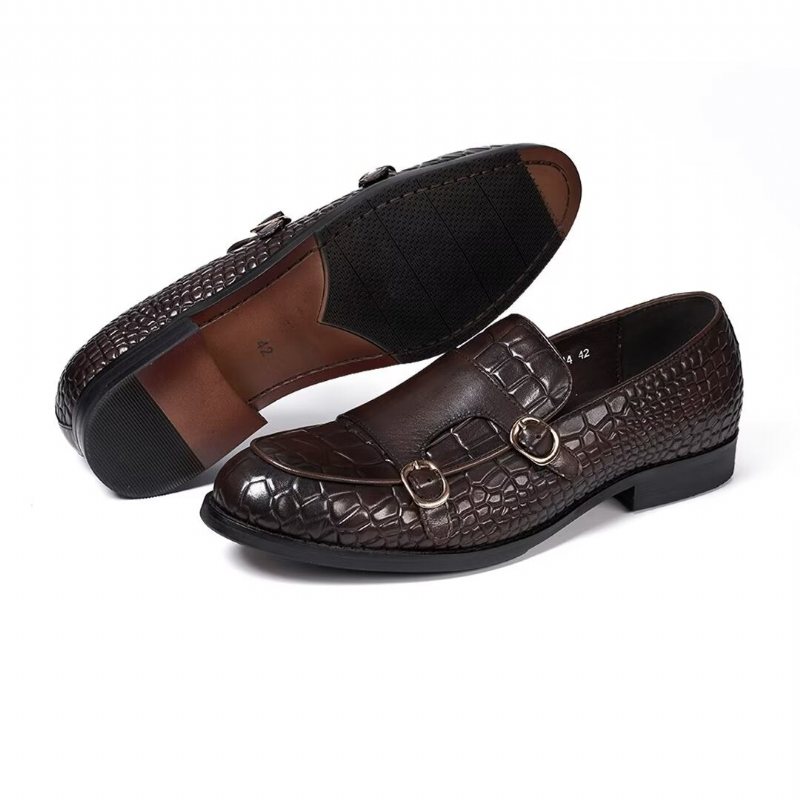 Formelle Herresko Raffinerte Elegance Slip-on Loafers - Kaffe