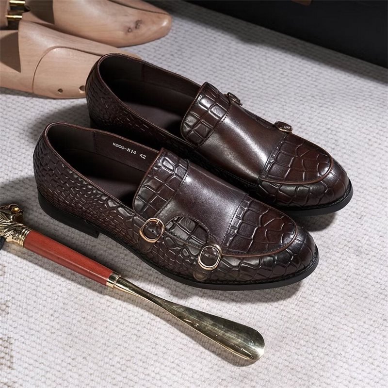 Formelle Herresko Raffinerte Elegance Slip-on Loafers - Kaffe