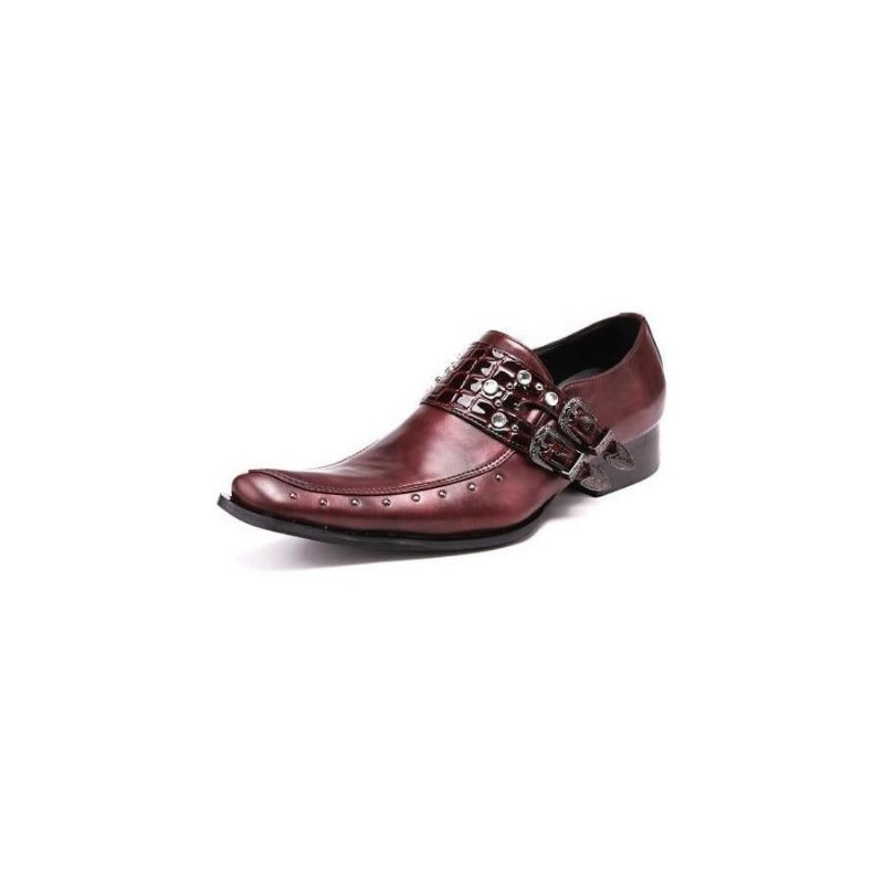 Formelle Herresko Square Toe Oxford-sko - Burgund