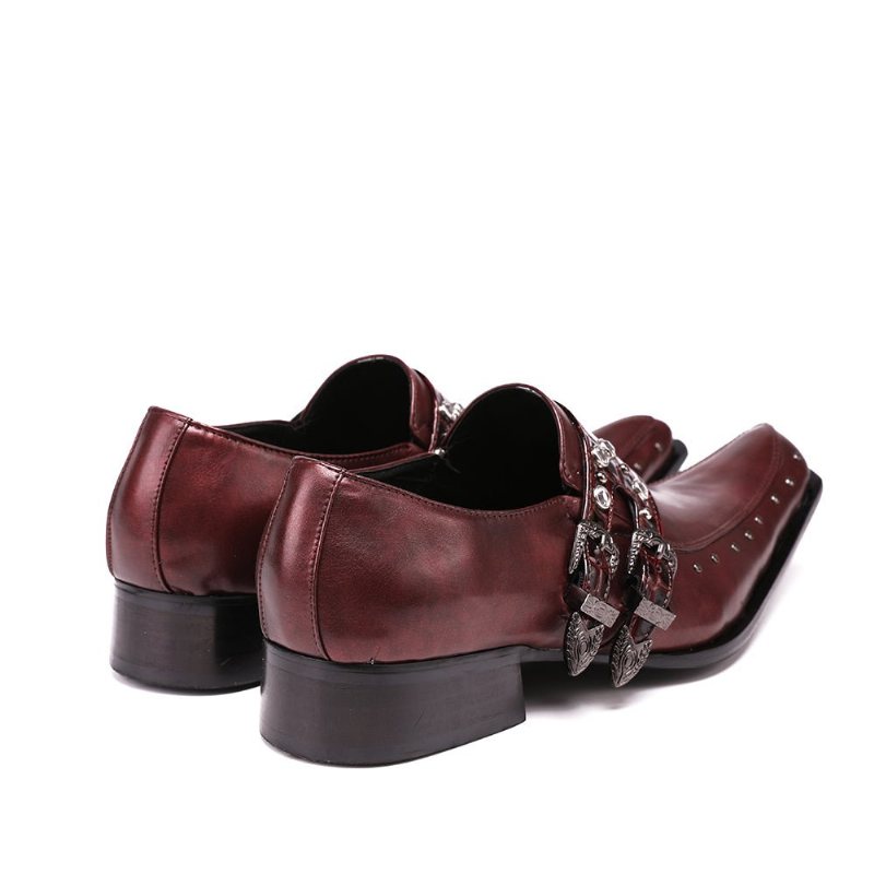 Formelle Herresko Square Toe Oxford-sko - Burgund