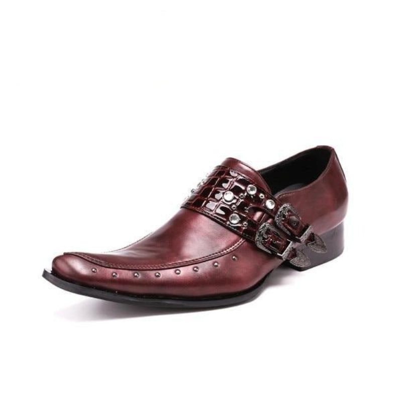 Formelle Herresko Square Toe Oxford-sko - Burgund