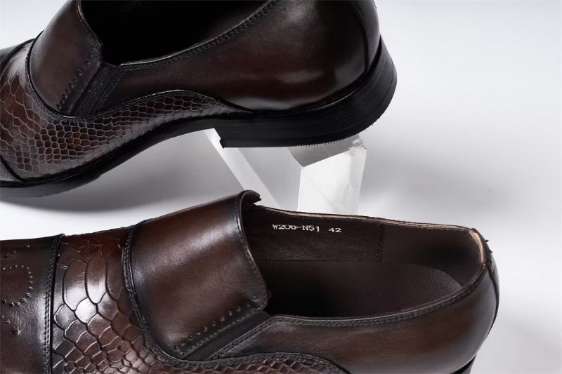 Formelle Herresko Utsøkt Slip-on Leather Elegance - Kaffe