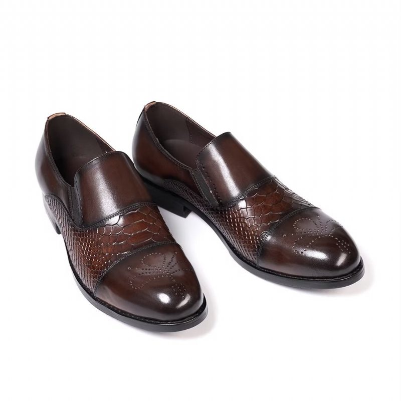 Formelle Herresko Utsøkt Slip-on Leather Elegance - Kaffe